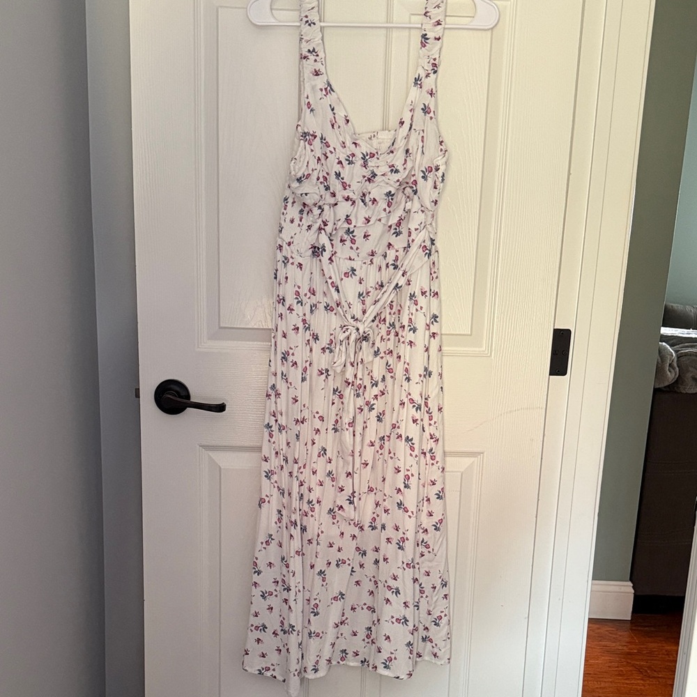 Maurices White Floral Midi Dress